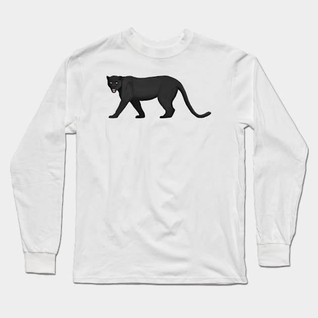 Black Panther Long Sleeve T-Shirt by College Mascot Designs